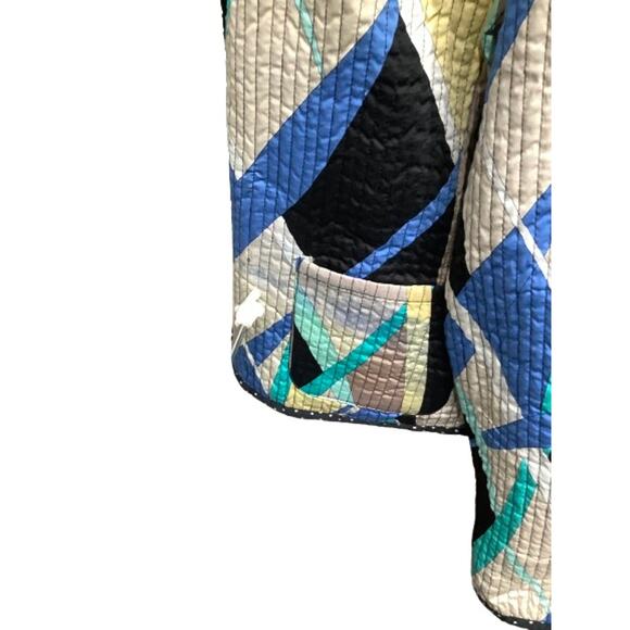 Handmade Upcycled Boho Patchwork Quilted Jacket Colorful Vintage Boho Artisanal - Picture 4 of 8